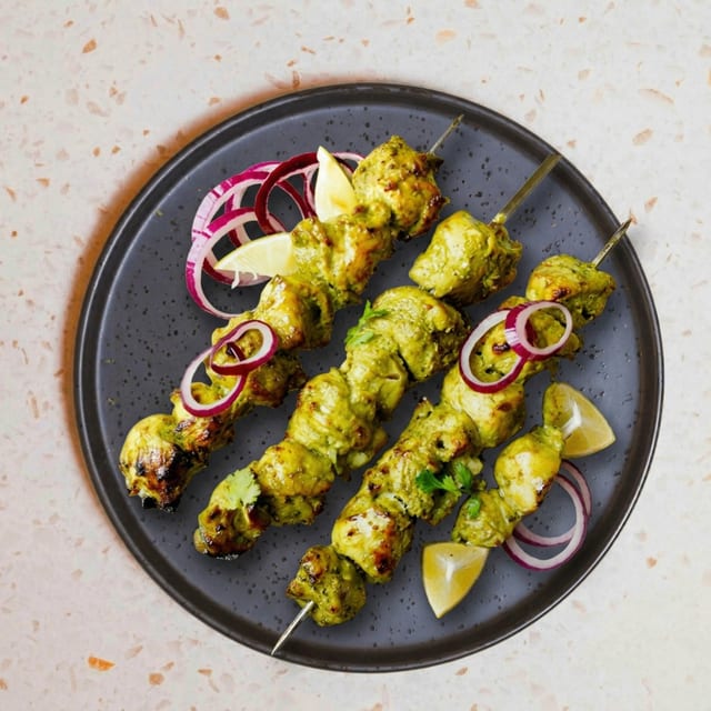 Chicken Hariyali Kebab.