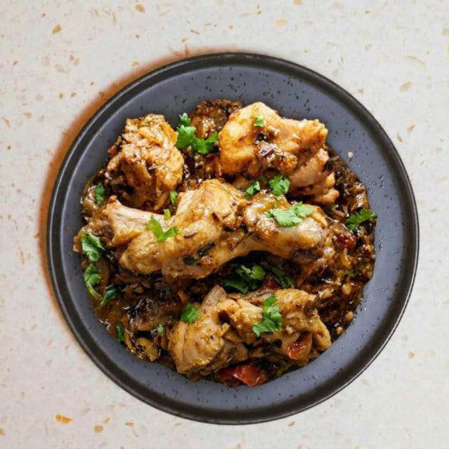 Chicken Khade Masale (Chicken Kadhai).