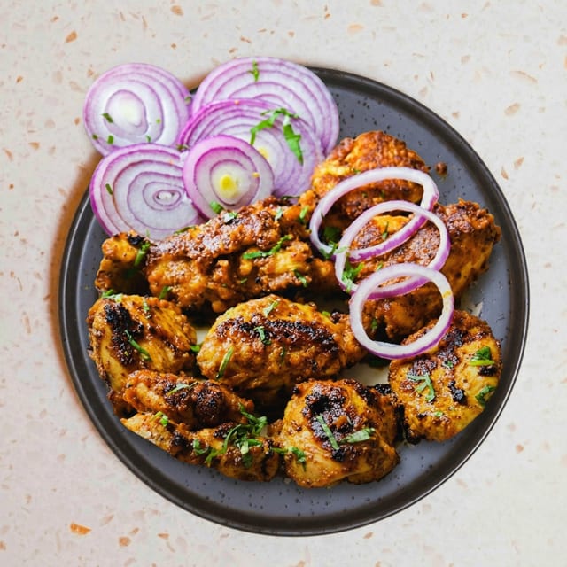 Achari Chicken Kebab.